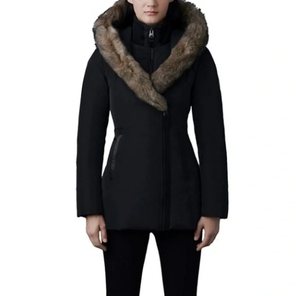 ADALI-SH Mackage jacket down with sheepskin and signature collar